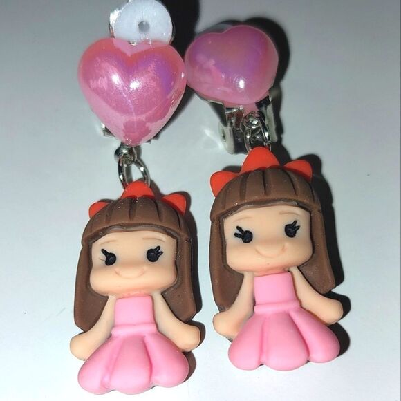 Beautiful fashion clip-on kids earrings - Picture 5 of 6